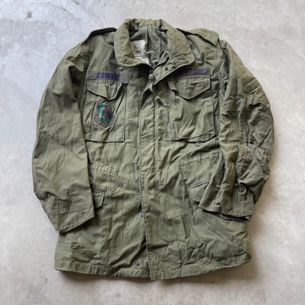 Vintage US Air Force M-65 Field Jacket Small Long Olive Drab OG-107 SAC Patch